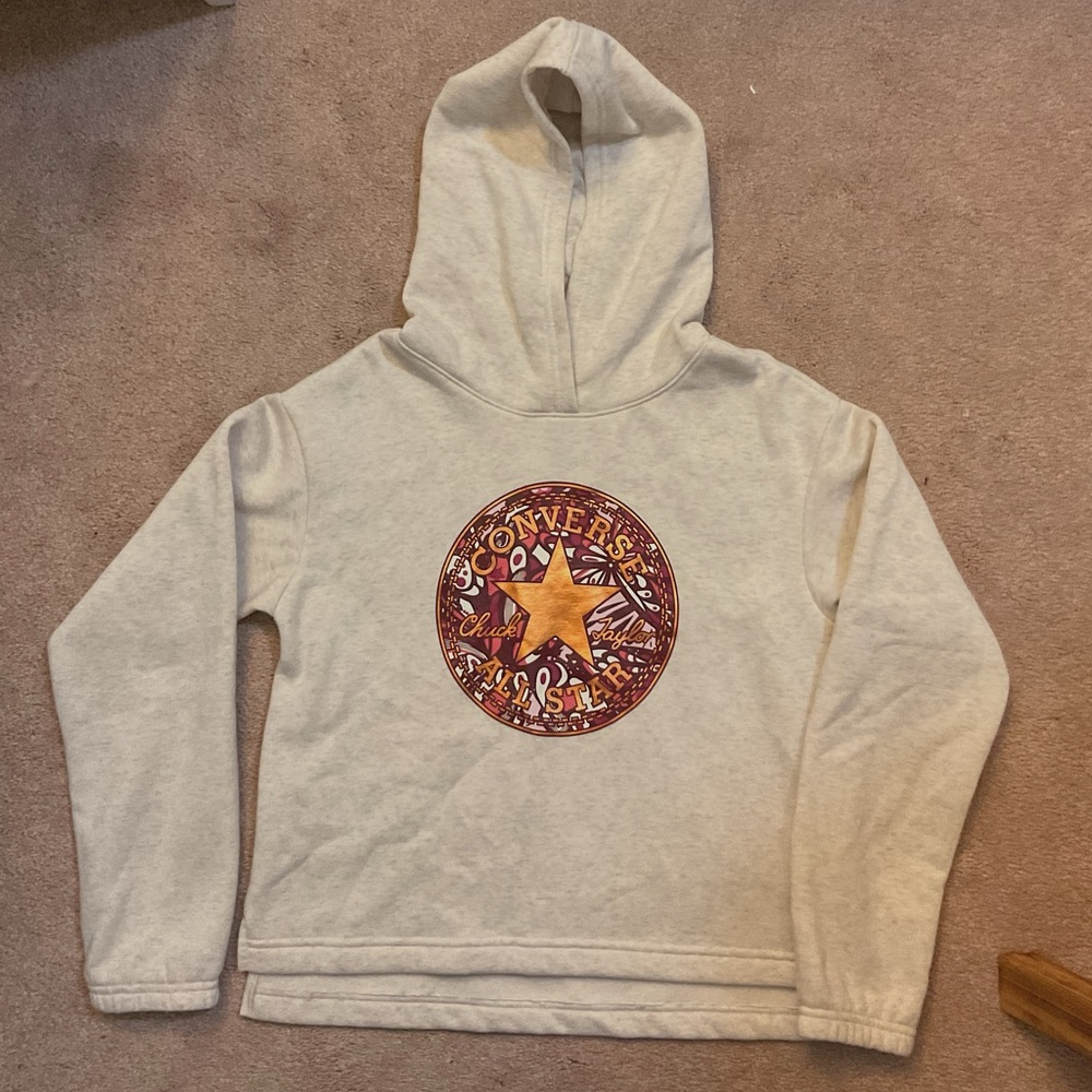 Girls Metallic Converse Logo Hoodie - NWOT